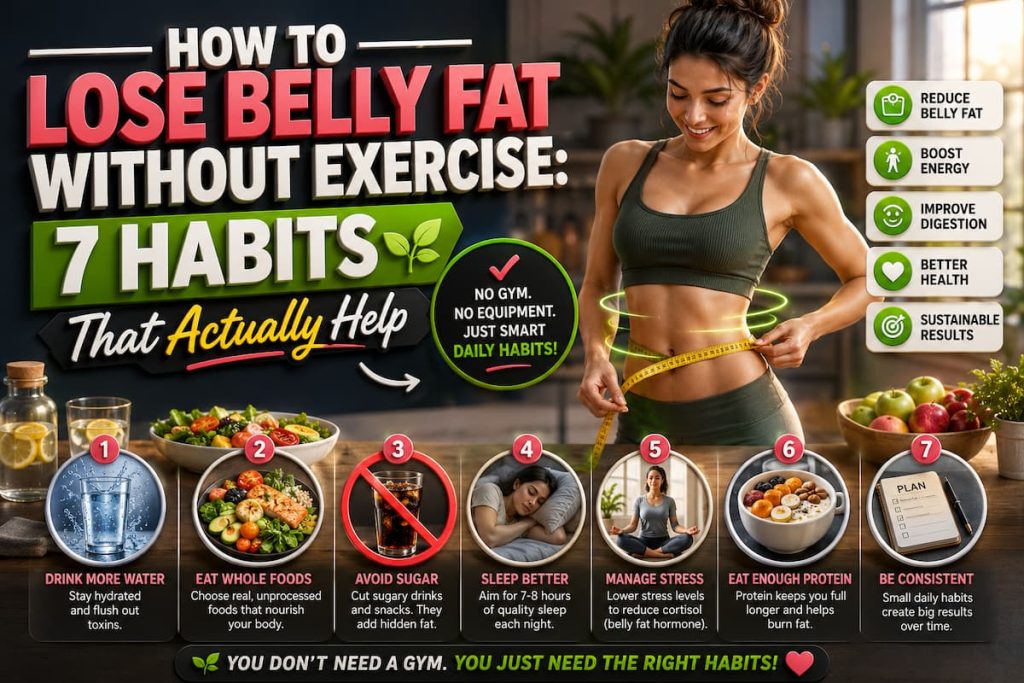 How to Lose Belly Fat Without Exercise 7 Habits That Actually Help