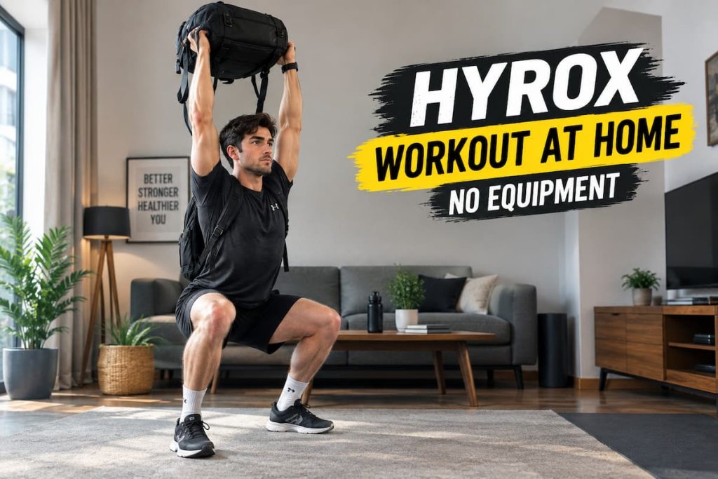 HYROX Home Workout with Backpack Press