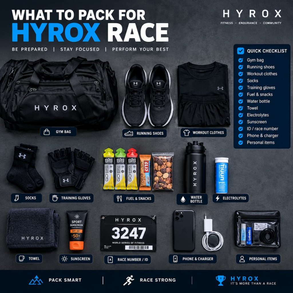  what to pack for hyrox race