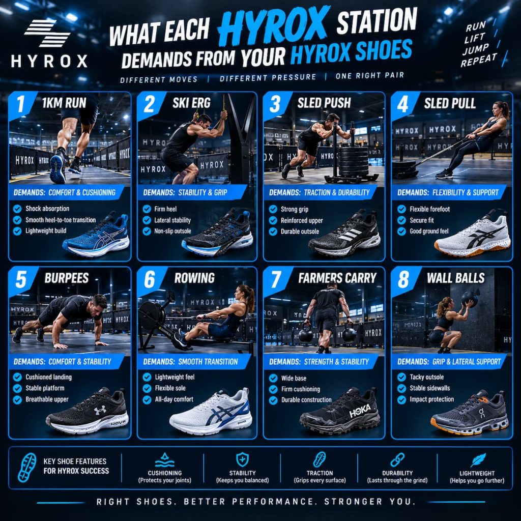 Hyrox Shoe Demands Infographic