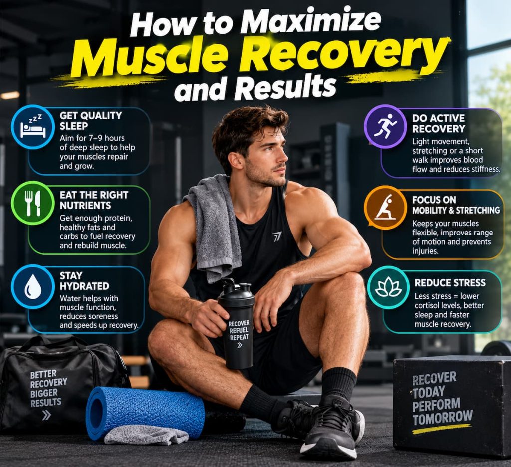 Muscle Recovery Fitness Infographic
